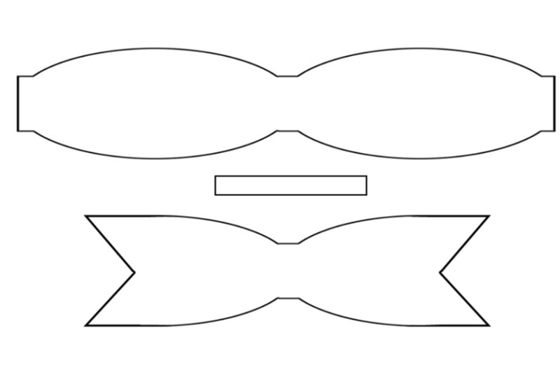 Бантик из бумаги шаблон