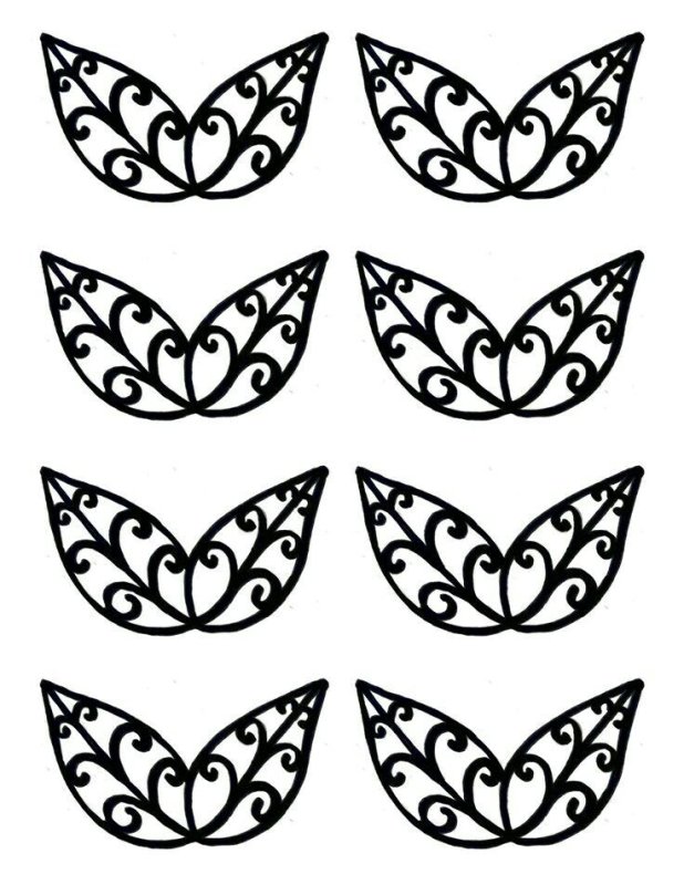 Трафареты для рисования шоколадом