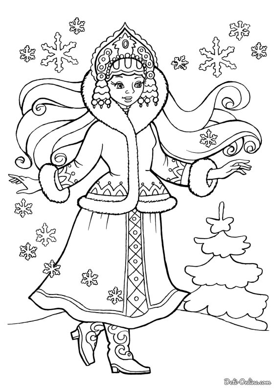 Снег раскраска