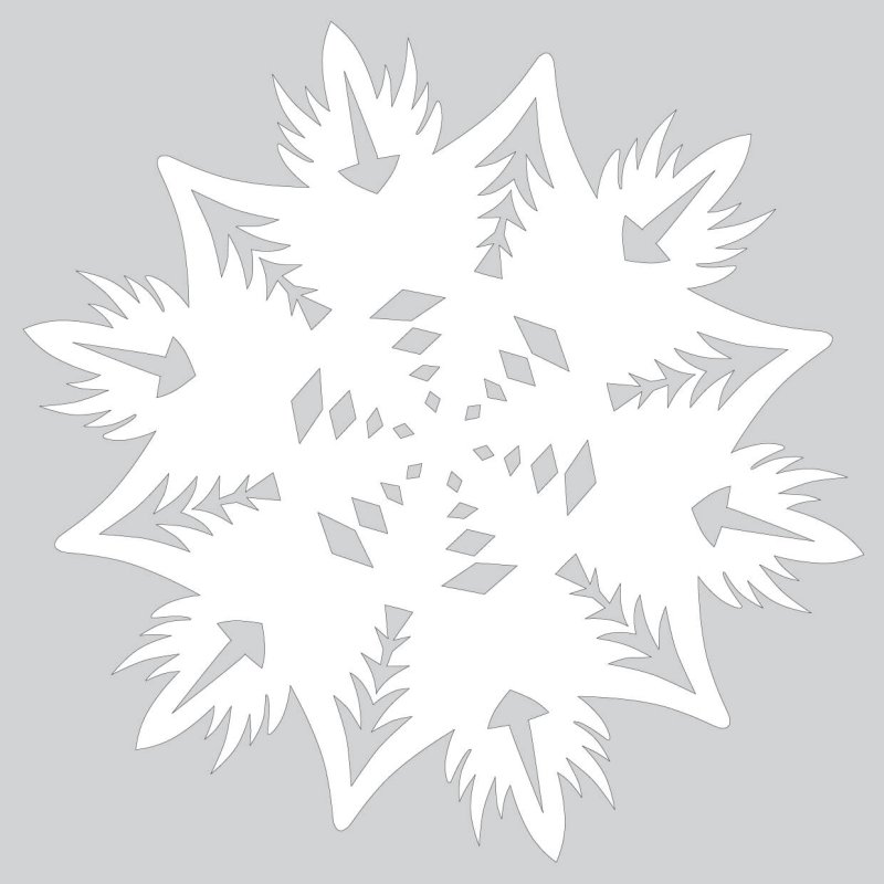 Снежинки белые для вырезания