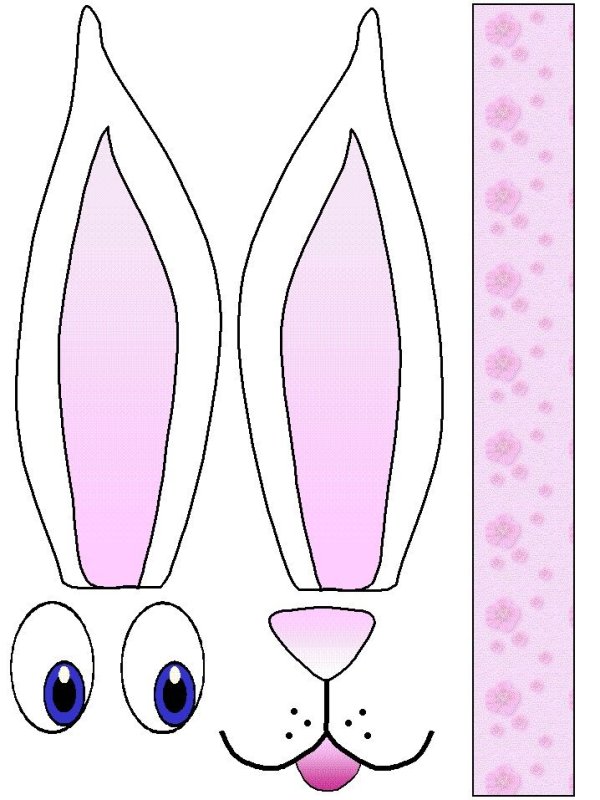 Заячьи уши трафарет