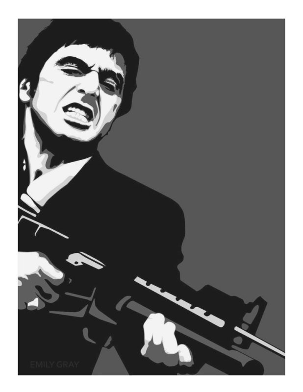 Тони Монтана лицо со шрамом