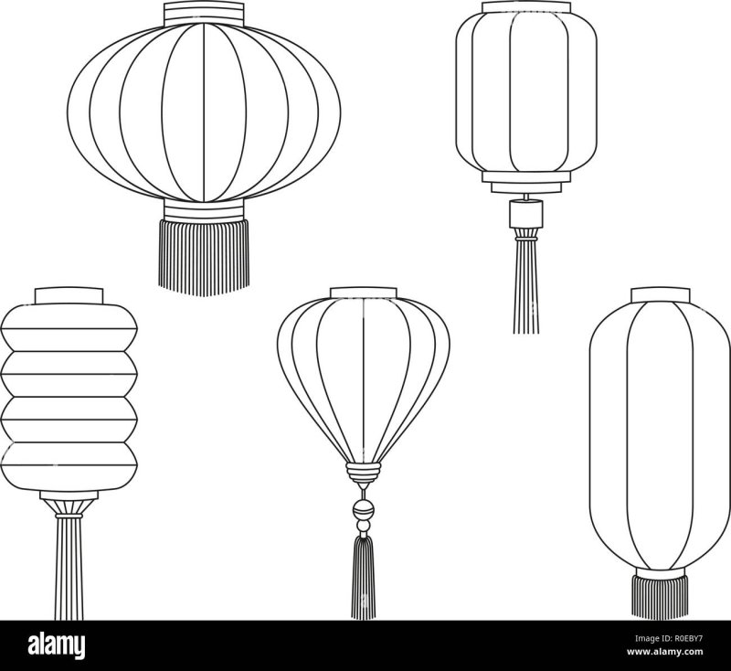 Китайский фонарик раскраска для детей
