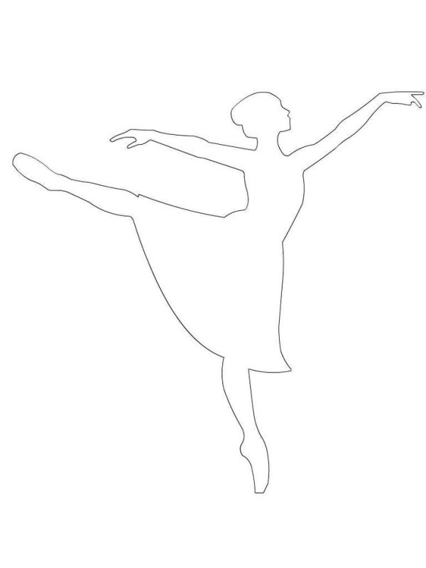 Балерина Снежинка шаблон