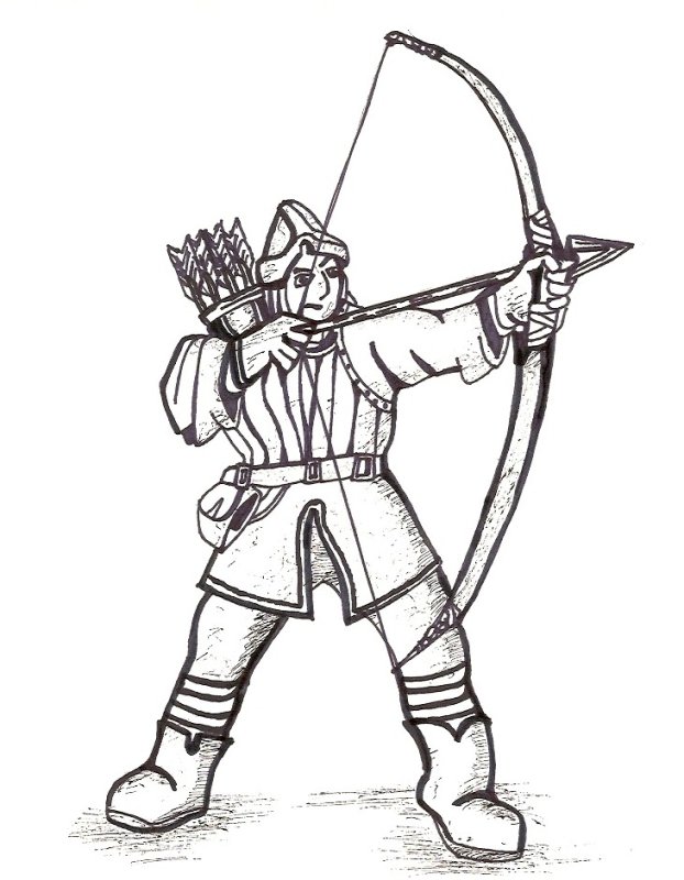 Лучник рисунок