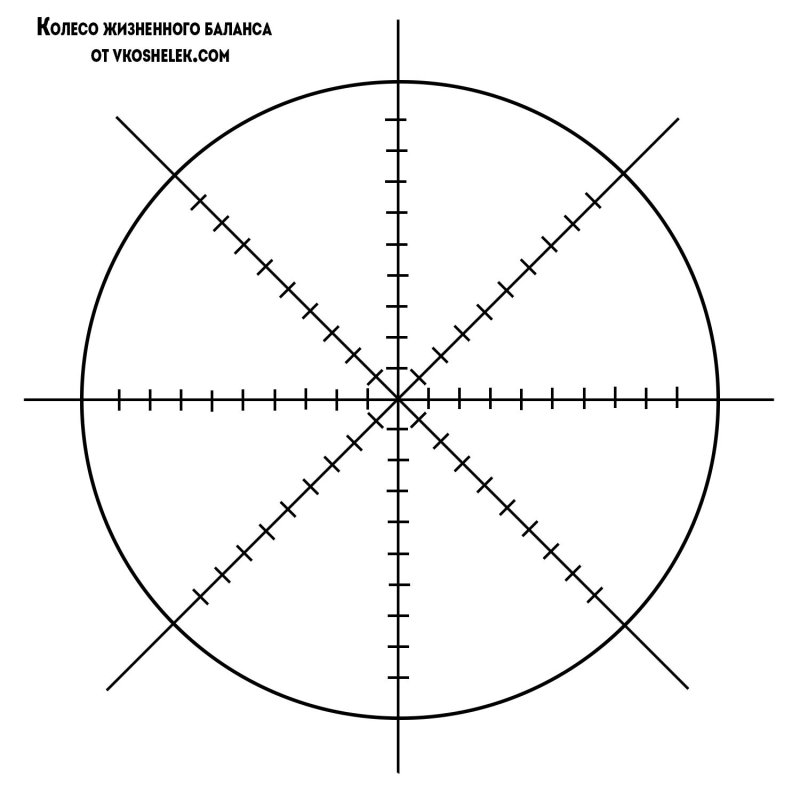 Колесо жизненного баланса 12 сфер
