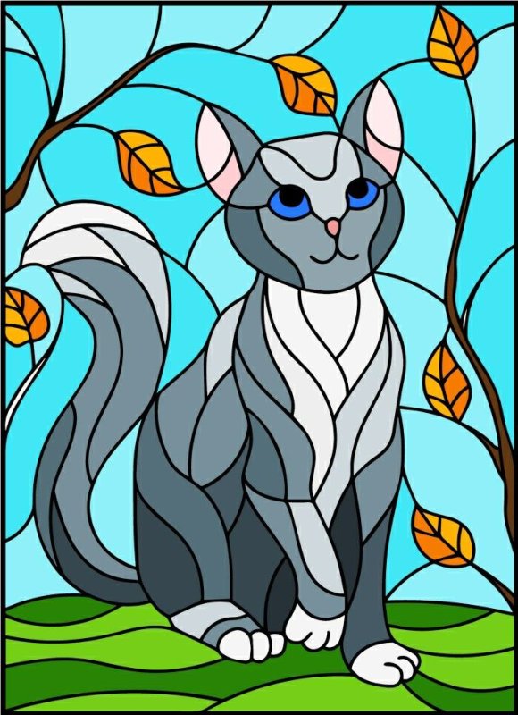 Витражи с котами