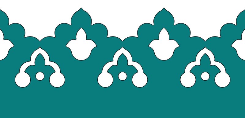 Татарский орнамент трехлистник өч яфрак