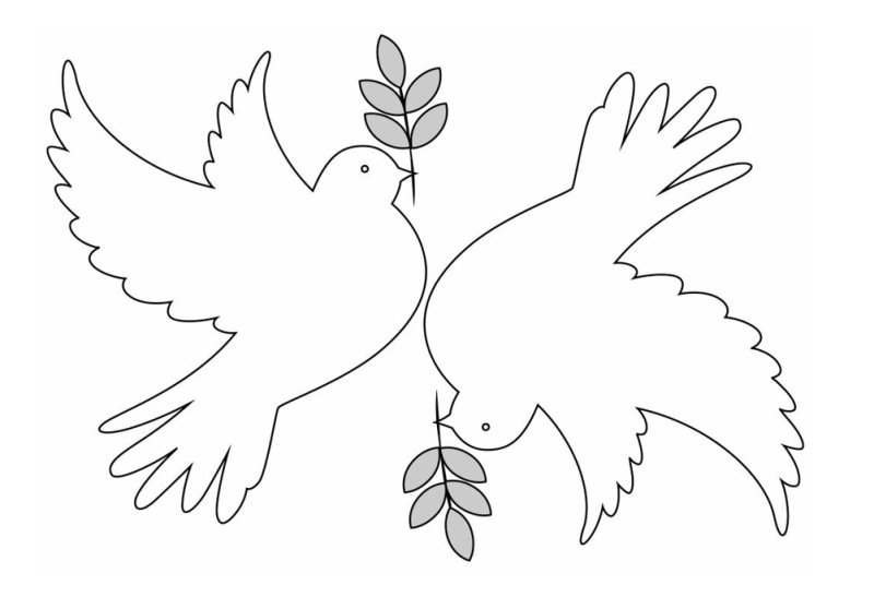 Трафарет птицы