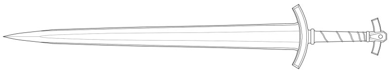 Меч шаблон