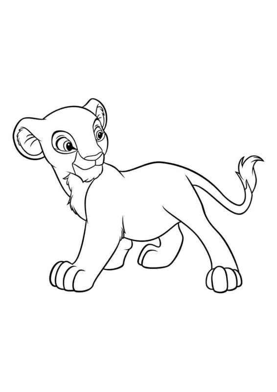 Раскраска Симба Король Лев