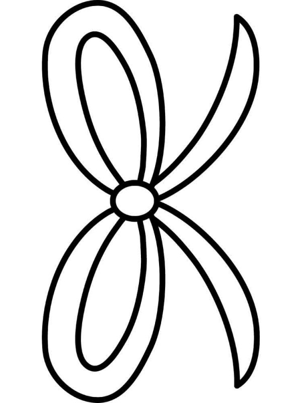 Бантик трафарет на окно