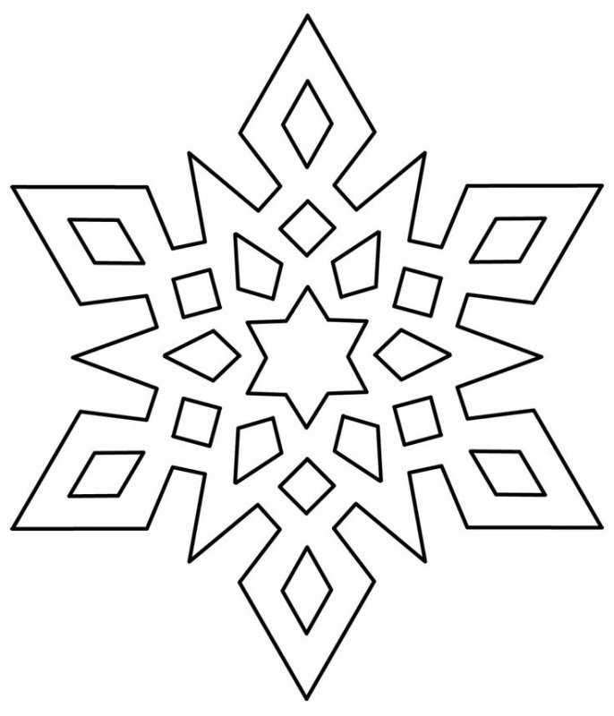 Новогодние снежинки трафареты