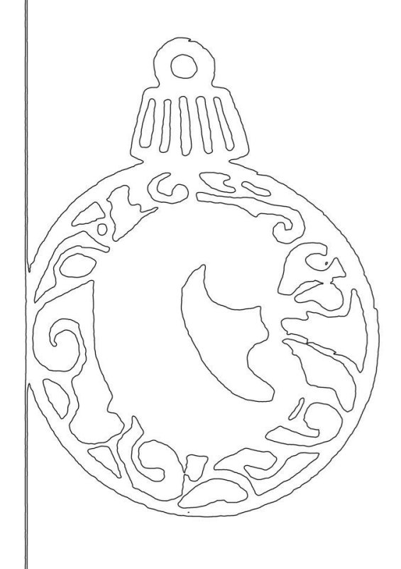 Трафареты с новым годом в шарах