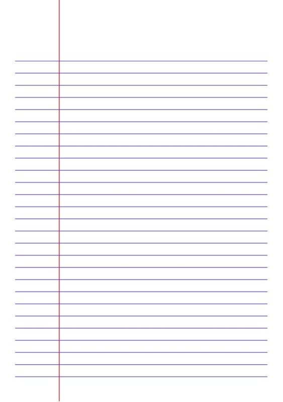 Линованный листок а4