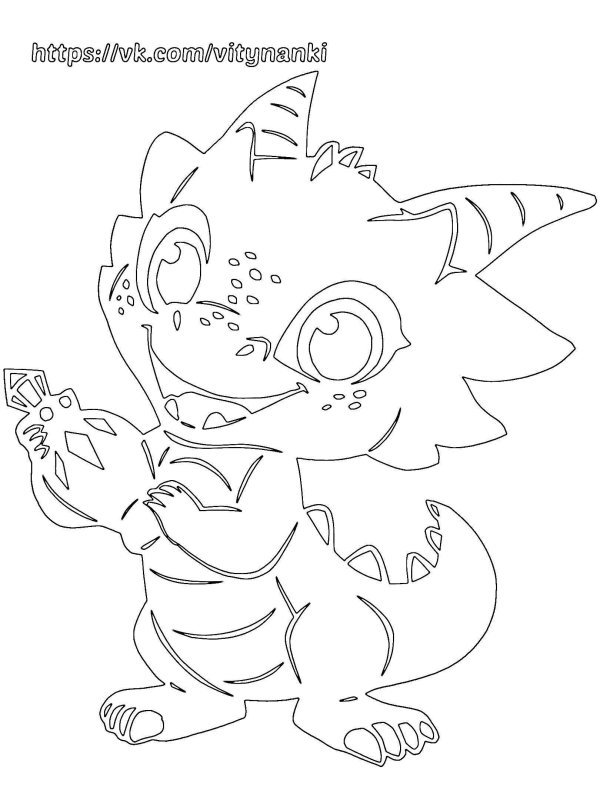 Вытынанка дракон