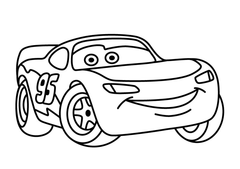 Машинка Маквин раскраска