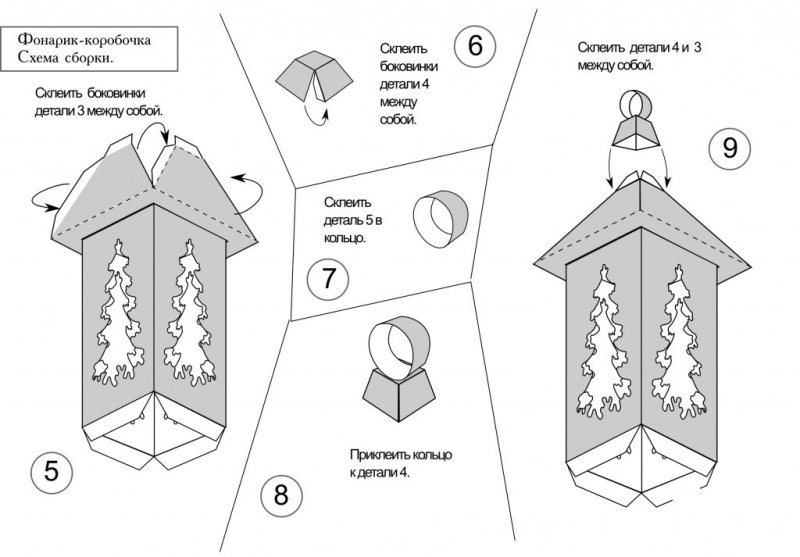 Фонарь чертеж развертка