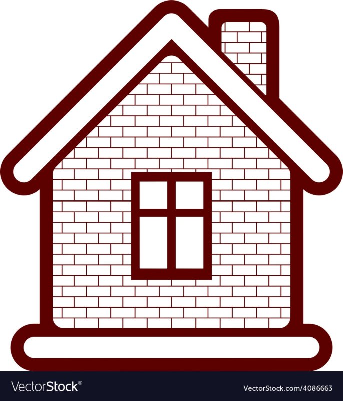 Кирпичный дом рисунок