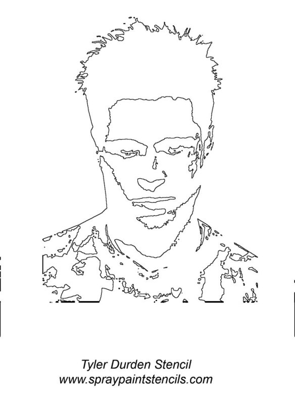 Тайлер Дерден портрет карандашом