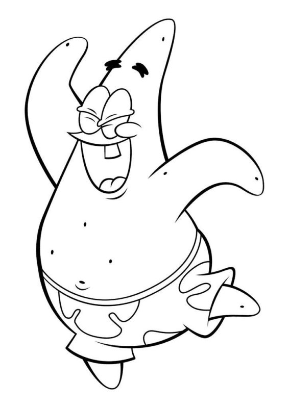 Патрик из Спанч Боба разукрашка