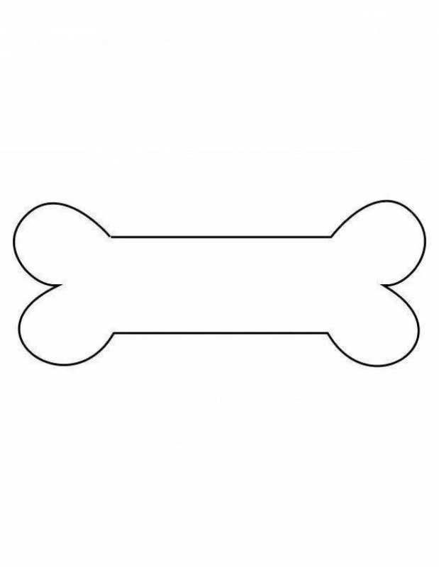 Трафарет косточки для собаки