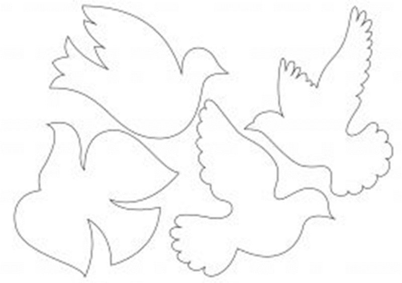 Трафарет птицы для вырезания