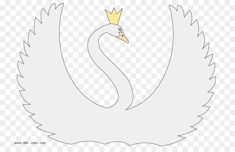 Лебедь шаблон для аппликации