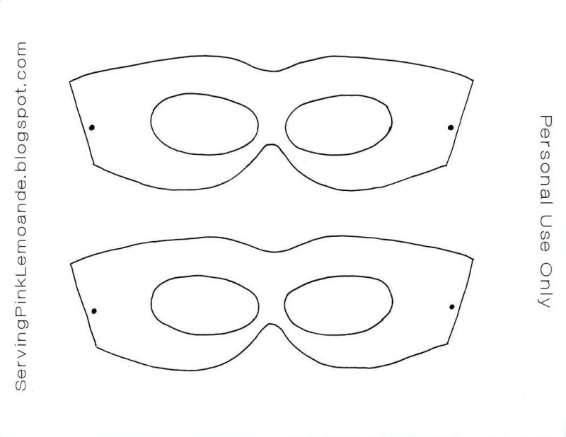 Маска для мальчика шаблон