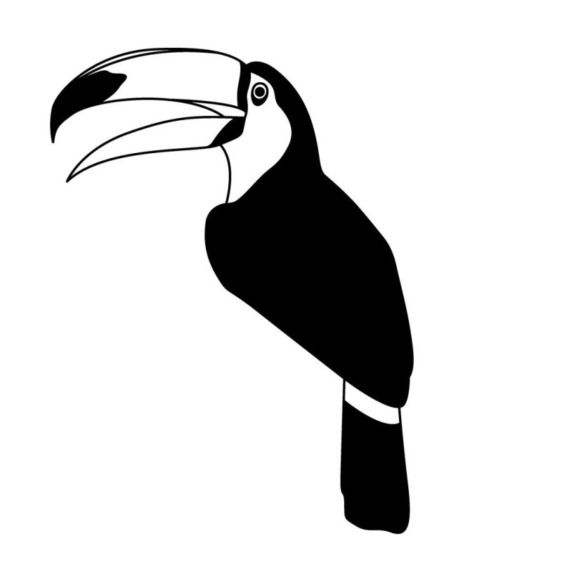 Тукан силуэт