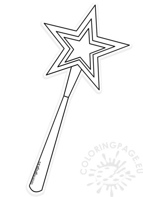 Волшебная палочка трафарет