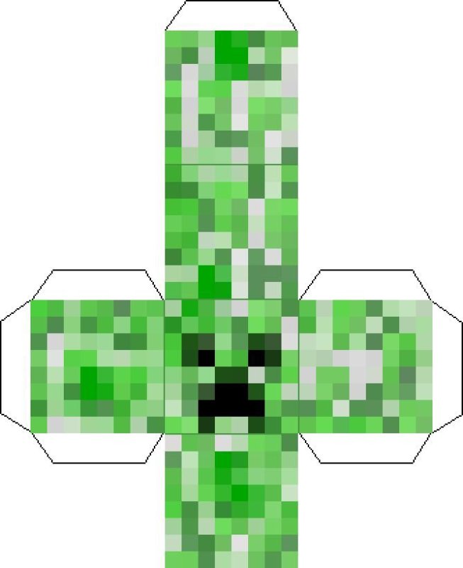 Майнкрафт из бумаги КРИПЕР КРИПЕР