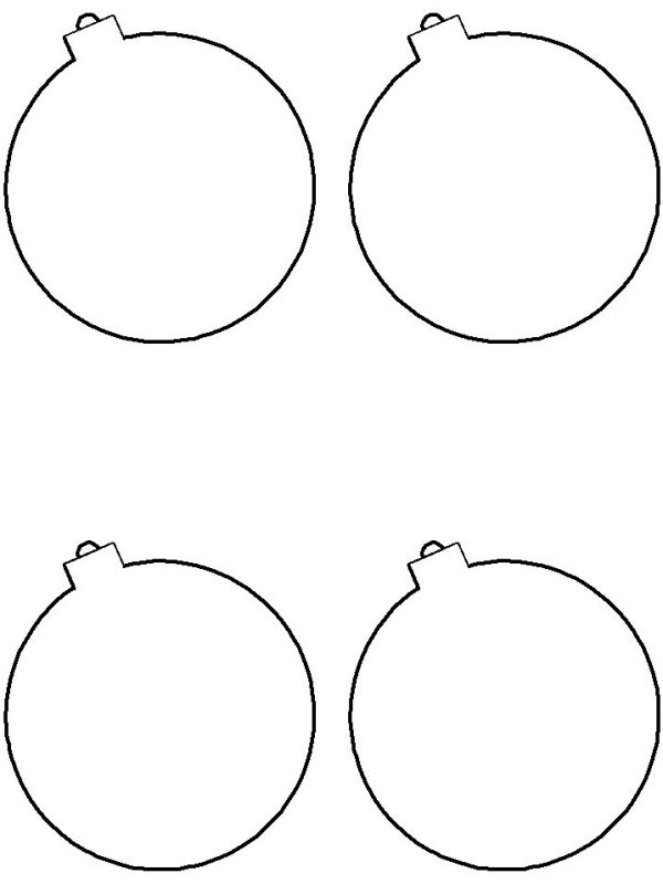 Новогодний шар трафарет