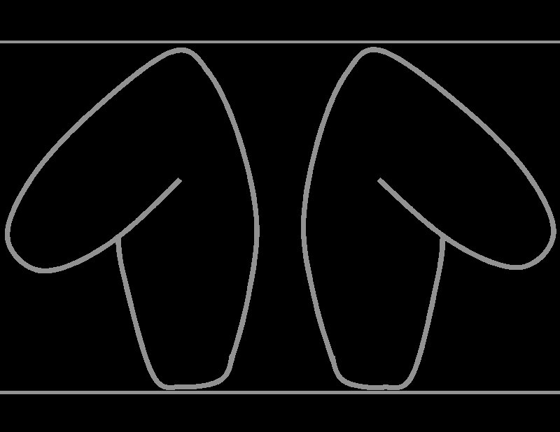 Уши собаки трафарет