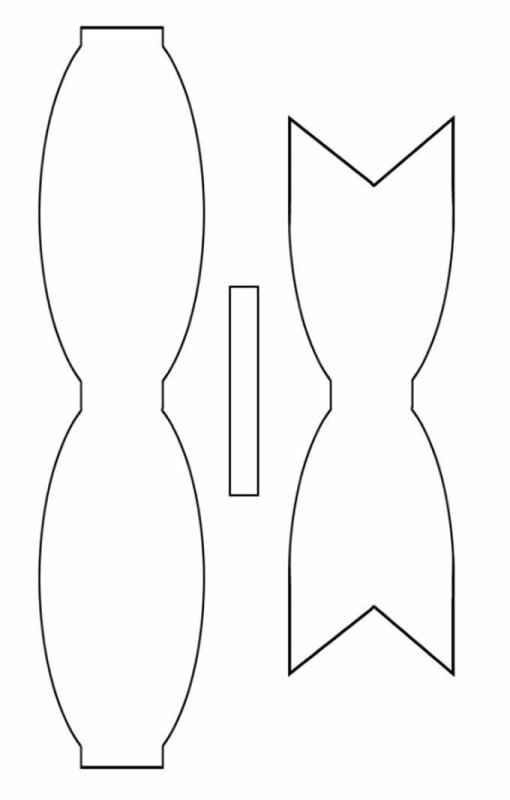 Бант из бумаги шаблон