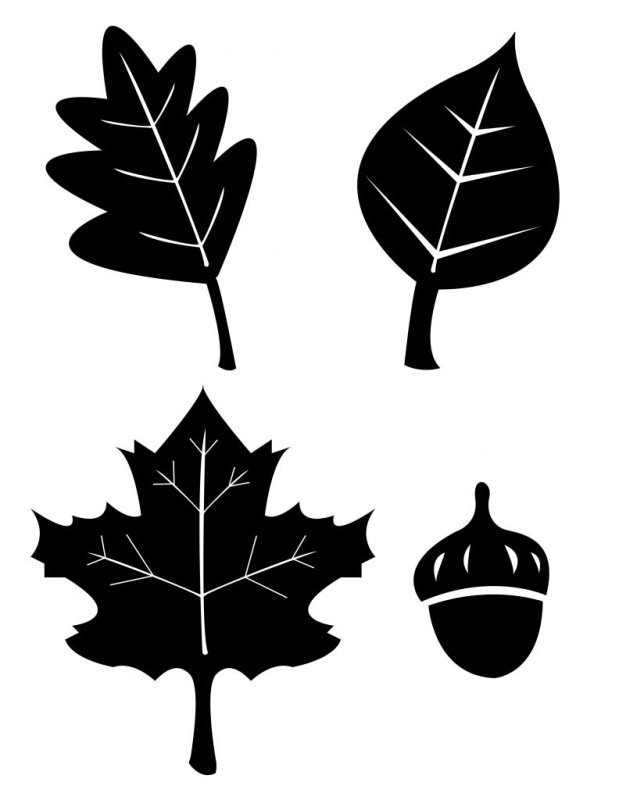 Трафарет листочка
