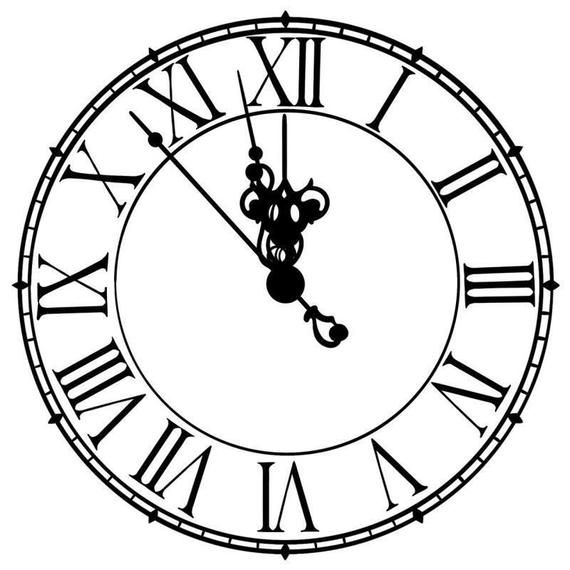 Трафарет часы