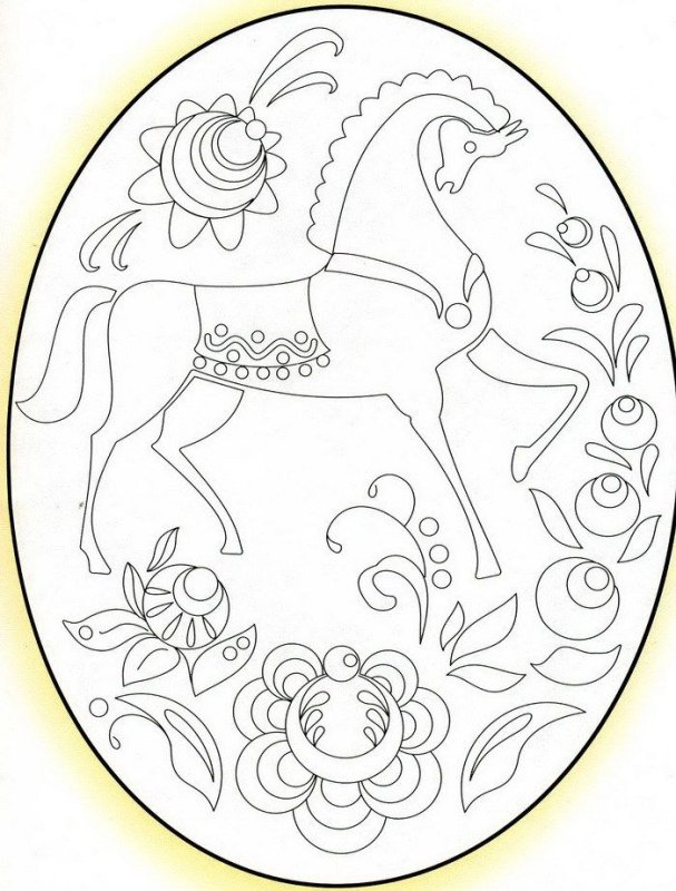 Роспись по дереву трафареты