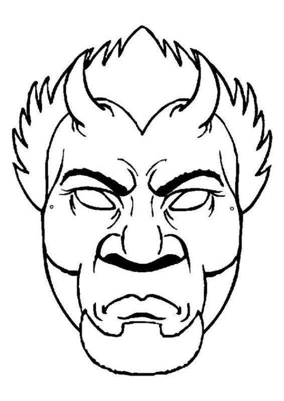 Маска раскраска для детей