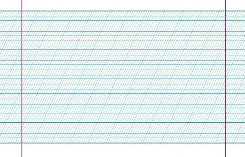 Разлиновка узкая косая линия а4