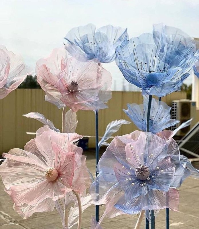 Цветы из ткани