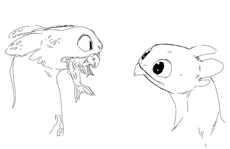 Раскраска дракон Беззубик