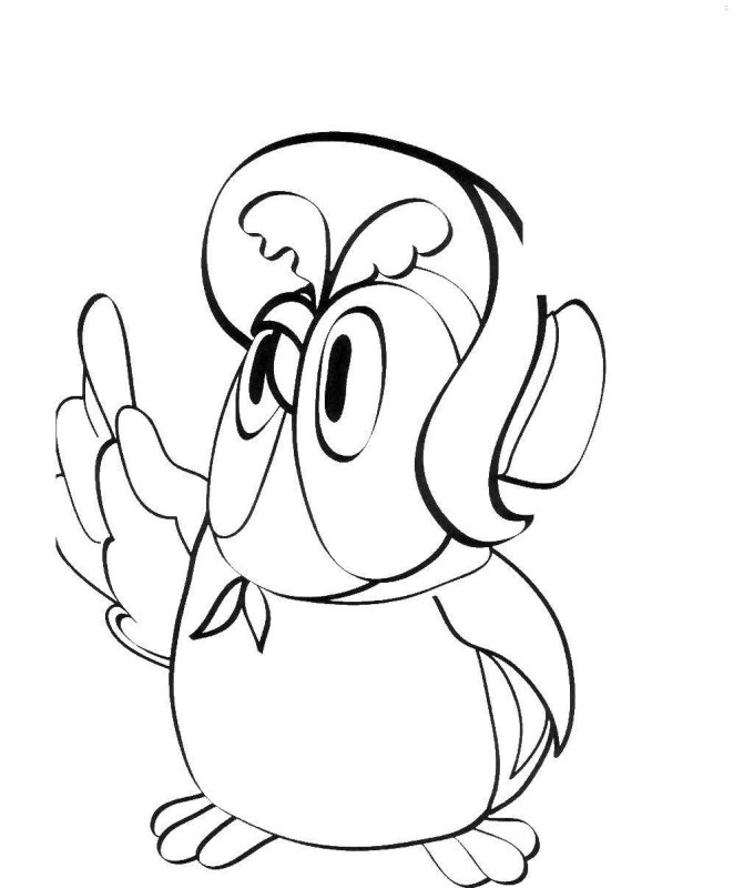 Раскраски для детей Винни пух и Сова