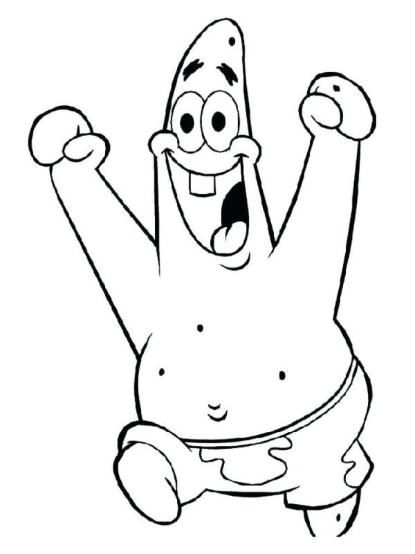 Спанч Боб и Патрик раскраска