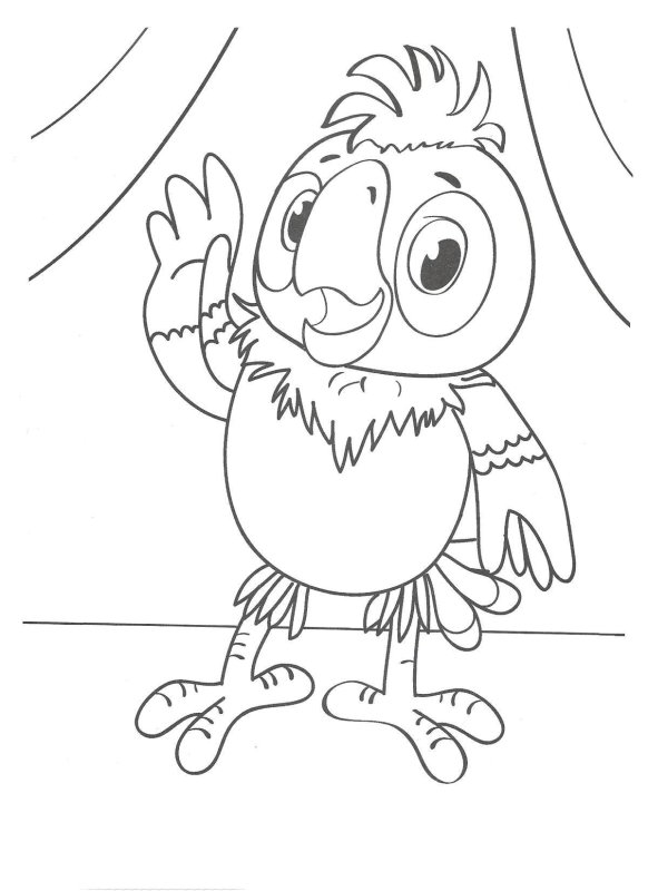 Возвращение блудного попугая раскраска