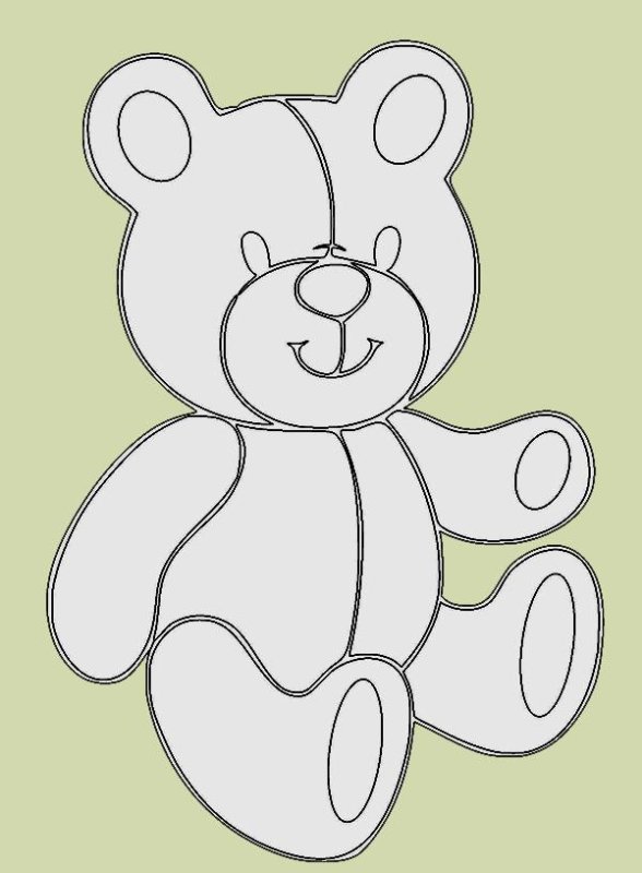 Медвежонок для вырезания