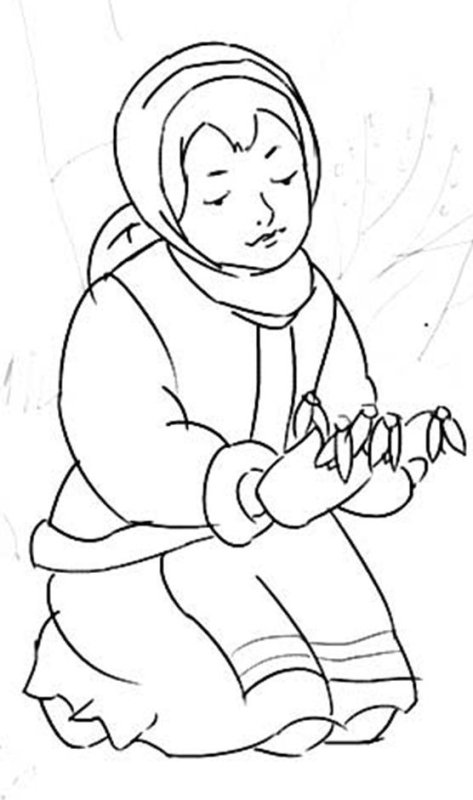 Раскраска по сказке 12 месяцев