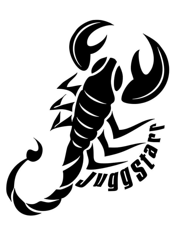 Тату Скорпион трафарет