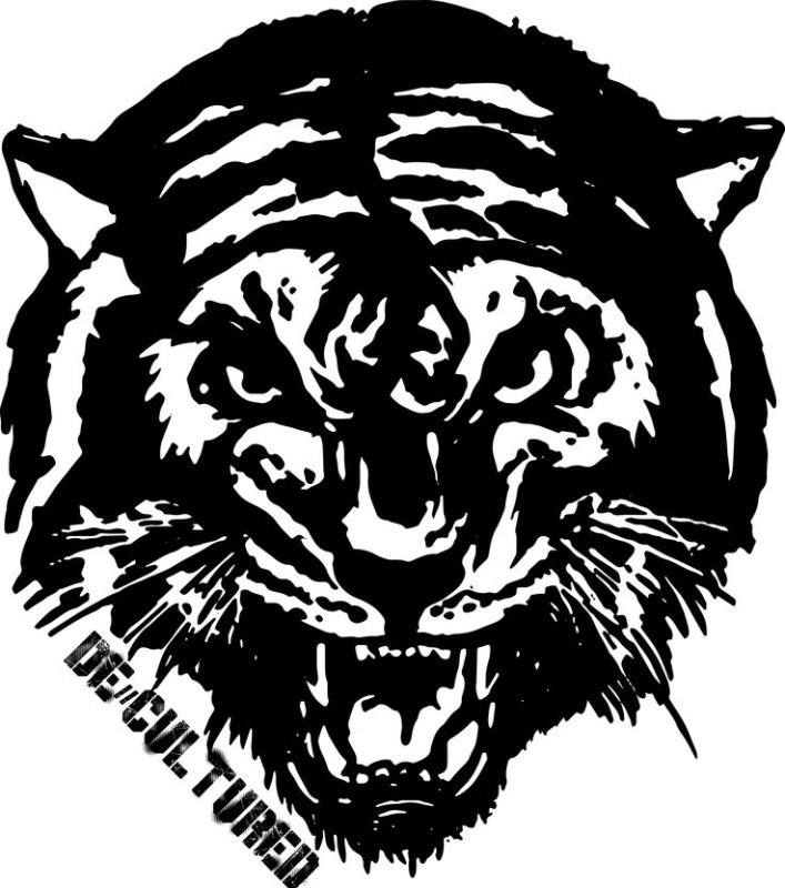 Трафарет тигра на стену