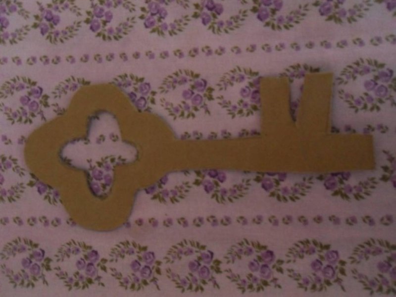 Макет ключа из картона